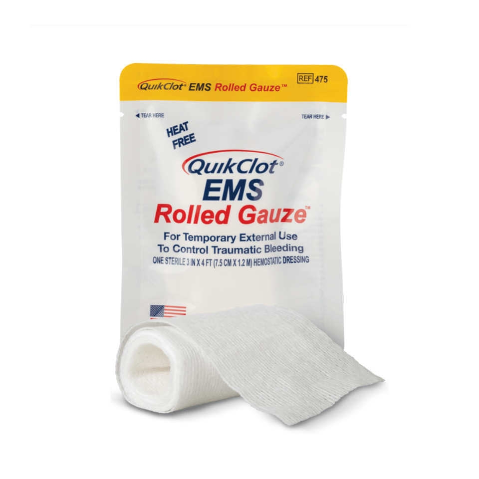 Teleflex-QuikClot® EMS Rolled Gauze Hemostatic Dressing, 3 in. x 4 ft.-MedTech-1